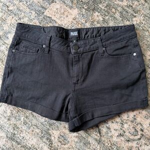 PAIGE Black Women's Denim Shorts